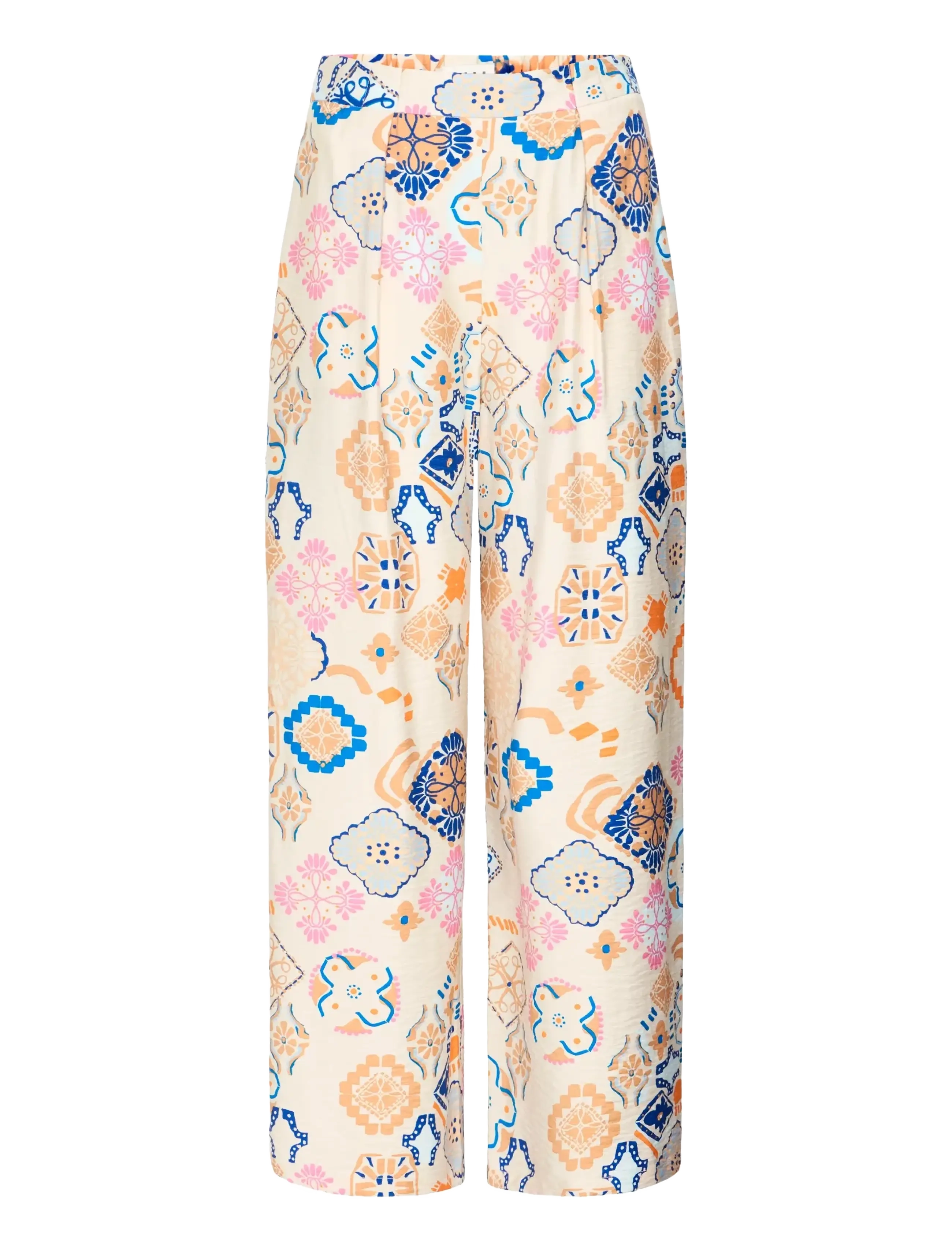 ICHI IHLANCIE PA - Bukser - GRAPHIC TILE / cream