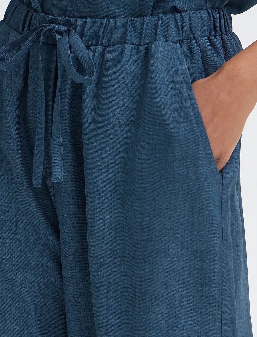 ICHI - IHKATICO PA - hosen mit weitem bein - true navy melange - 0