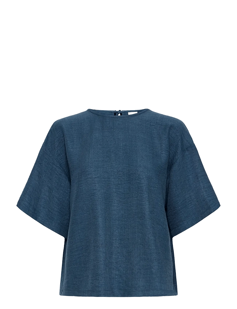ICHI - IHKATICO SH - kurzämlige blusen - true navy melange - 1