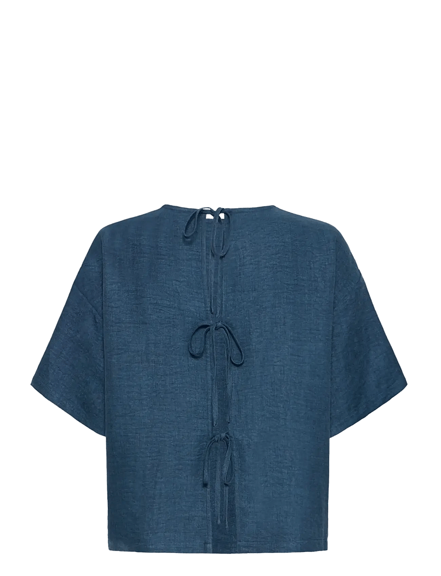 ICHI - IHKATICO SH - kurzärmelige blusen - true navy melange - 2