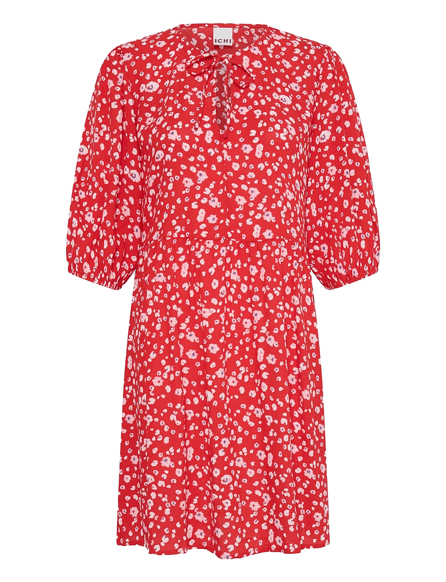 ICHI - IHMARRAKECH AOP DR23 - konfirmation - fiery red flower - 1