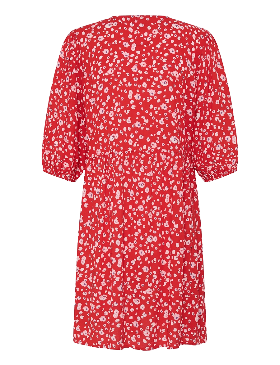 ICHI - IHMARRAKECH AOP DR23 - konfirmation - fiery red flower - 2