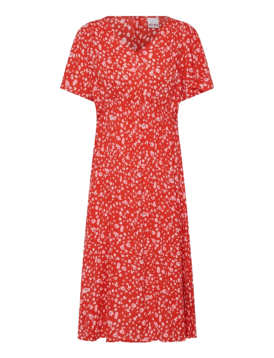 ICHI - IHMARRAKECH AOP DR25 - sommerkleider - fiery red flower - 1