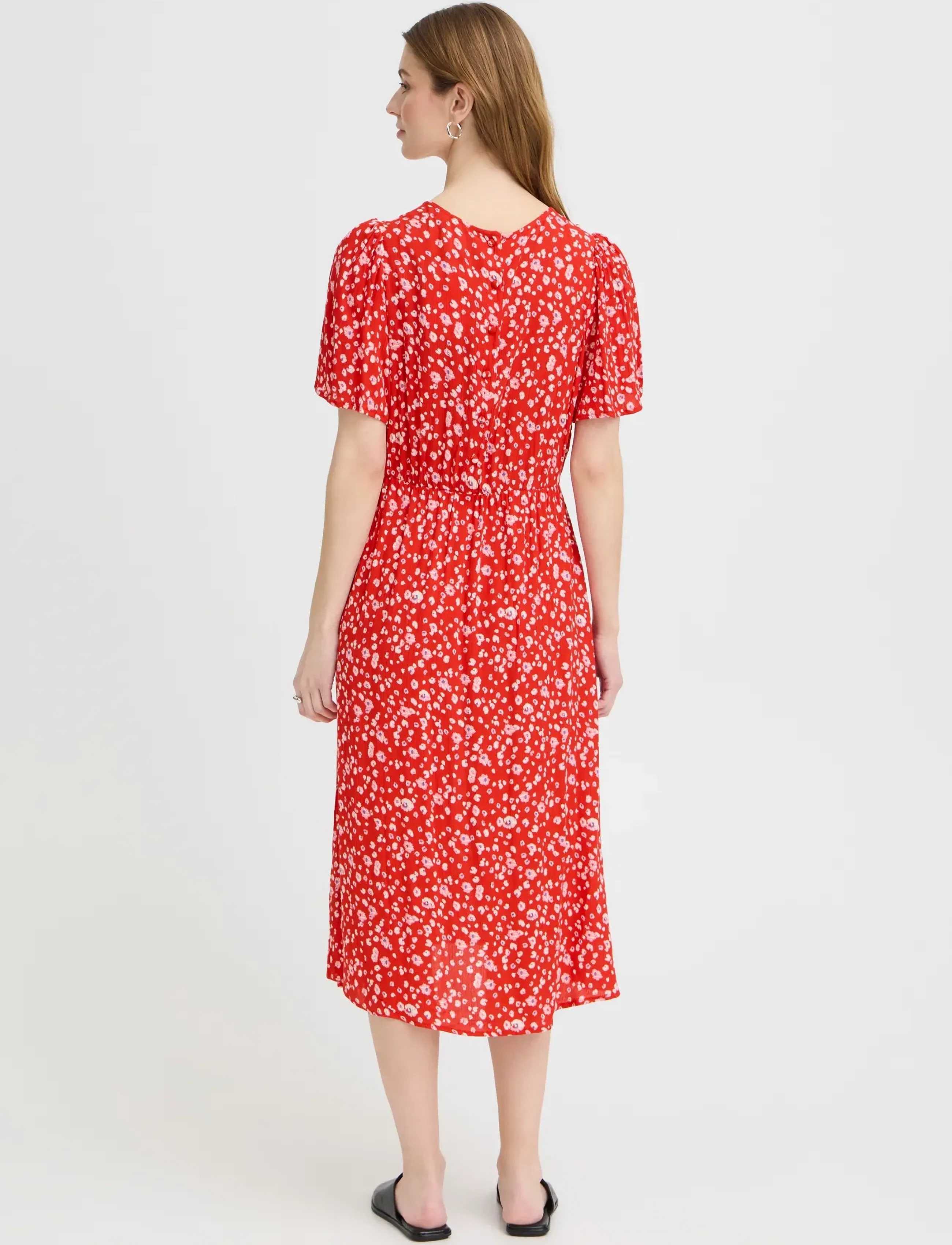 ICHI - IHMARRAKECH AOP DR25 - sommerkleider - fiery red flower - 3