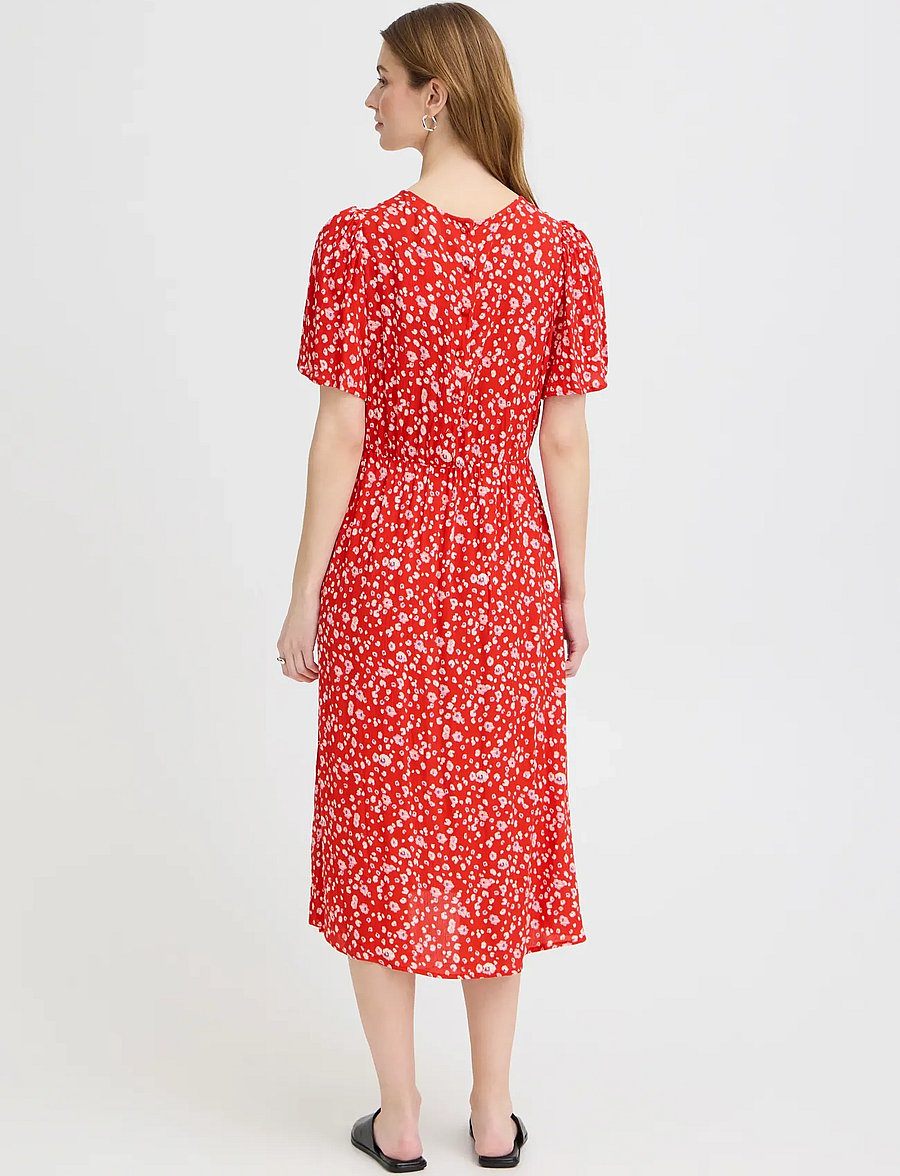 ICHI - IHMARRAKECH AOP DR25 - sommerkleider - fiery red flower - 3