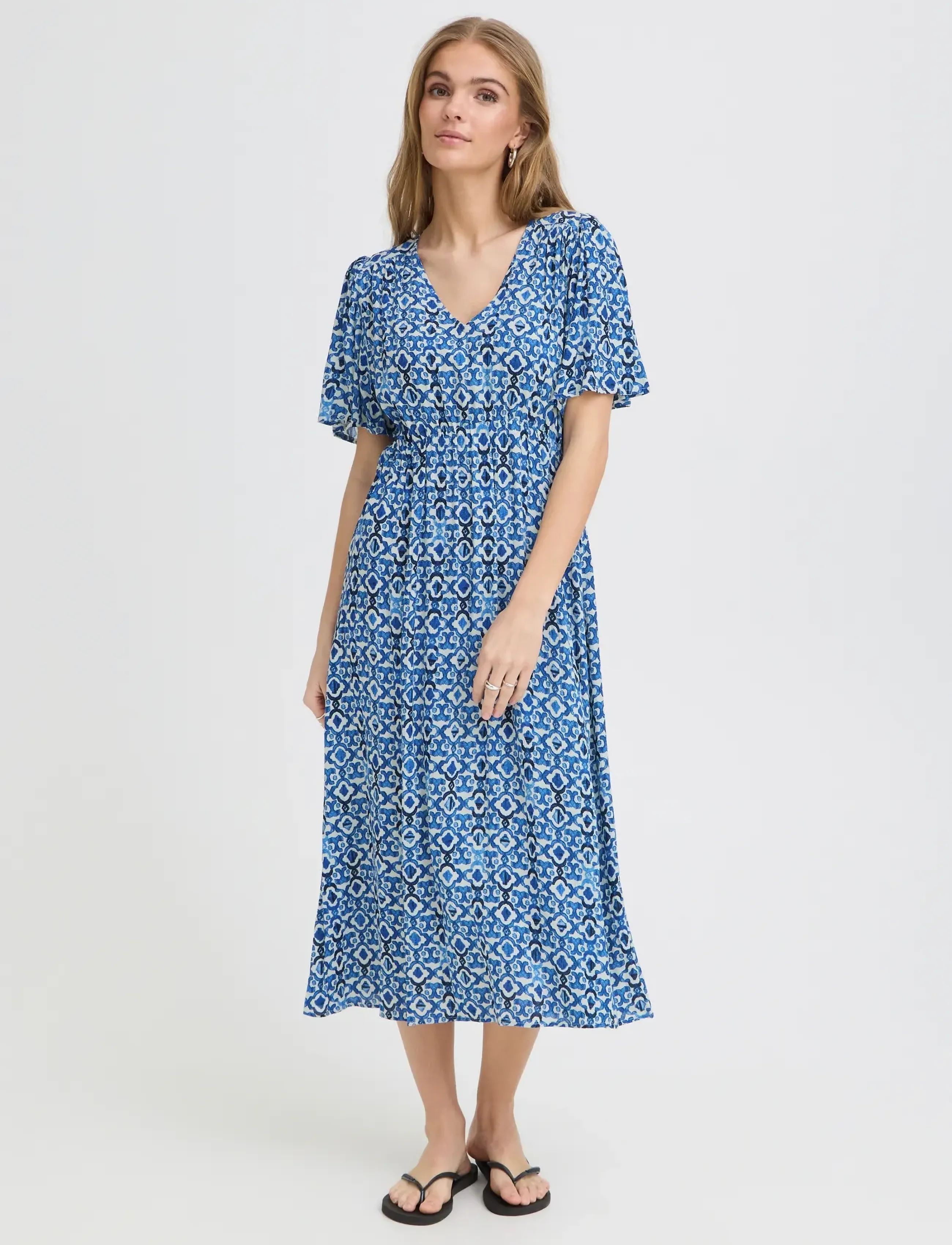 ICHI IHMARRAKECH AOP DR25 - Inspiratsioon - SODALITE BLUE IKAT / blue