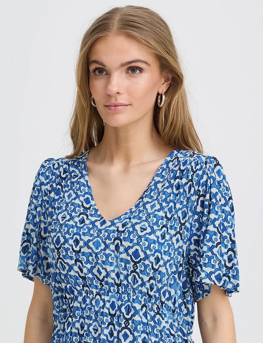 ICHI - IHMARRAKECH AOP DR25 - sommerkleider - sodalite blue ikat - 4