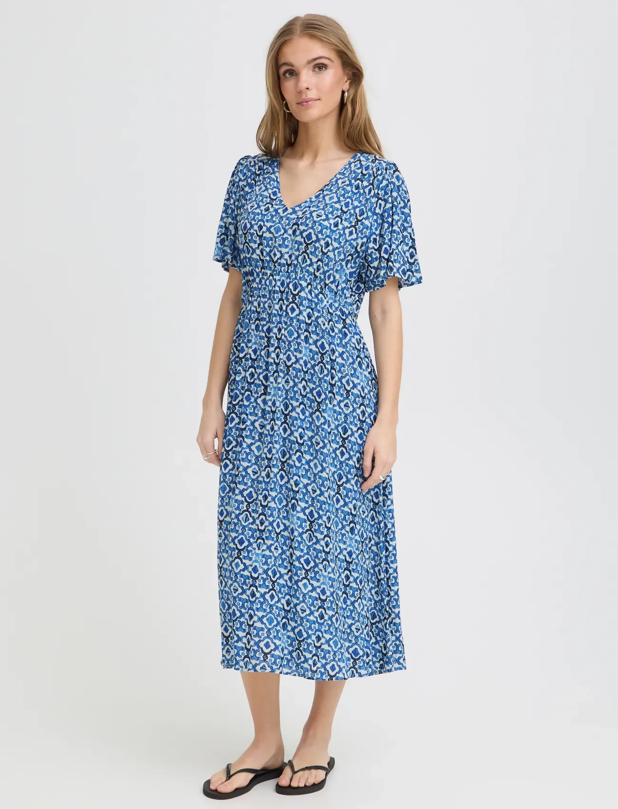 ICHI - IHMARRAKECH AOP DR25 - midikleidid - sodalite blue ikat - 5