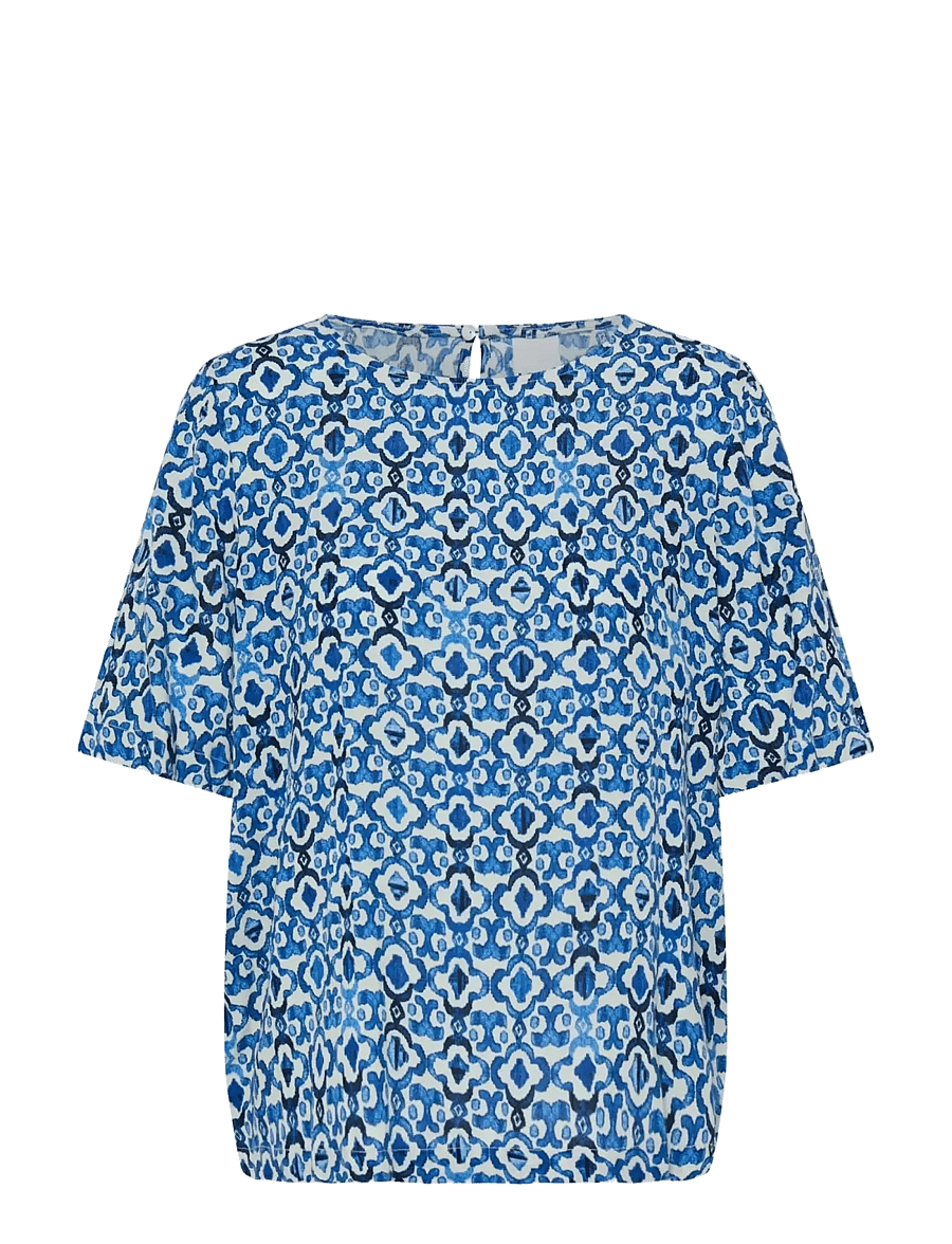 ICHI - IHMARRAKECH AOP SS17 - kurzärmelige blusen - sodalite blue ikat - 1