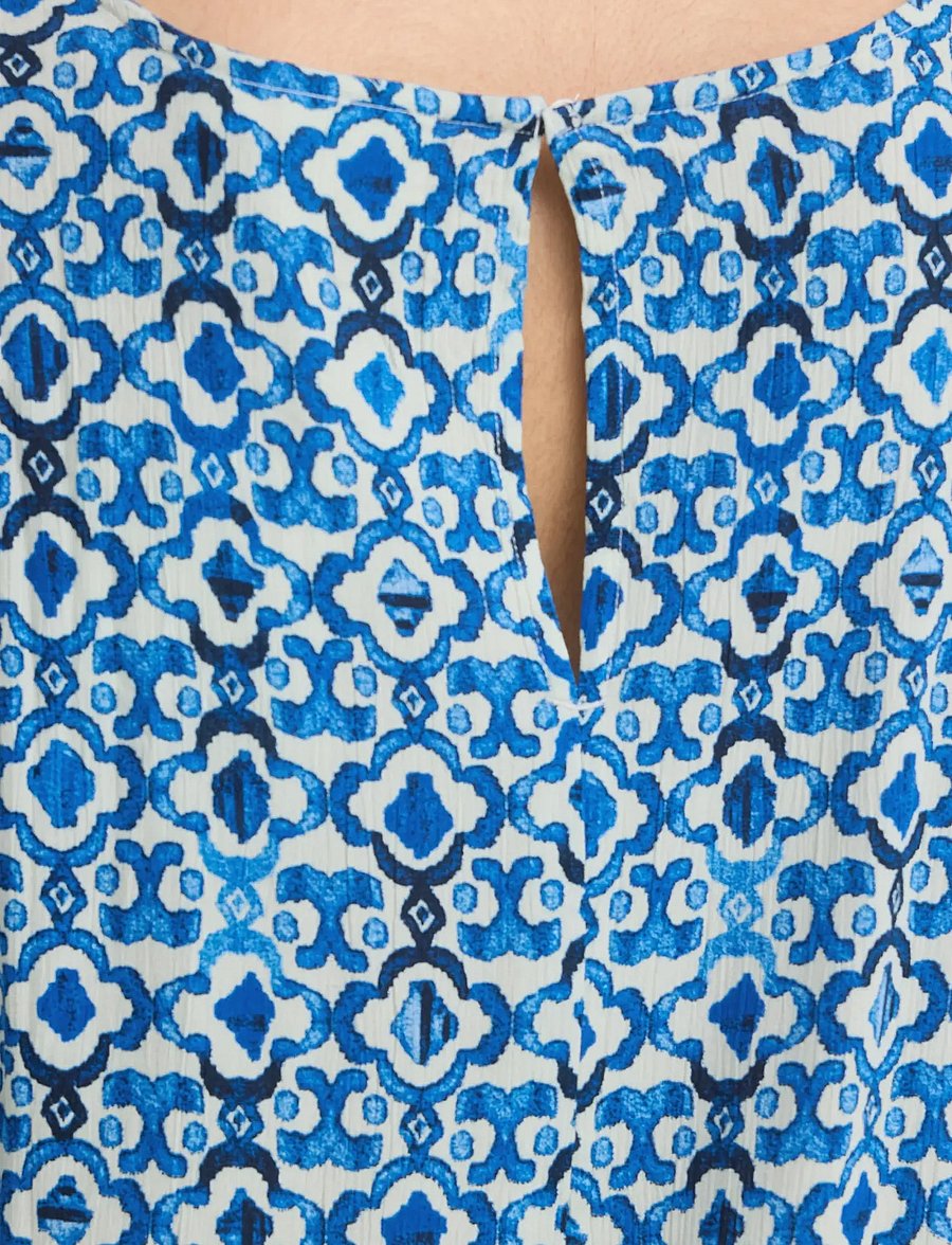 ICHI - IHMARRAKECH AOP SS17 - kurzärmelige blusen - sodalite blue ikat - 2