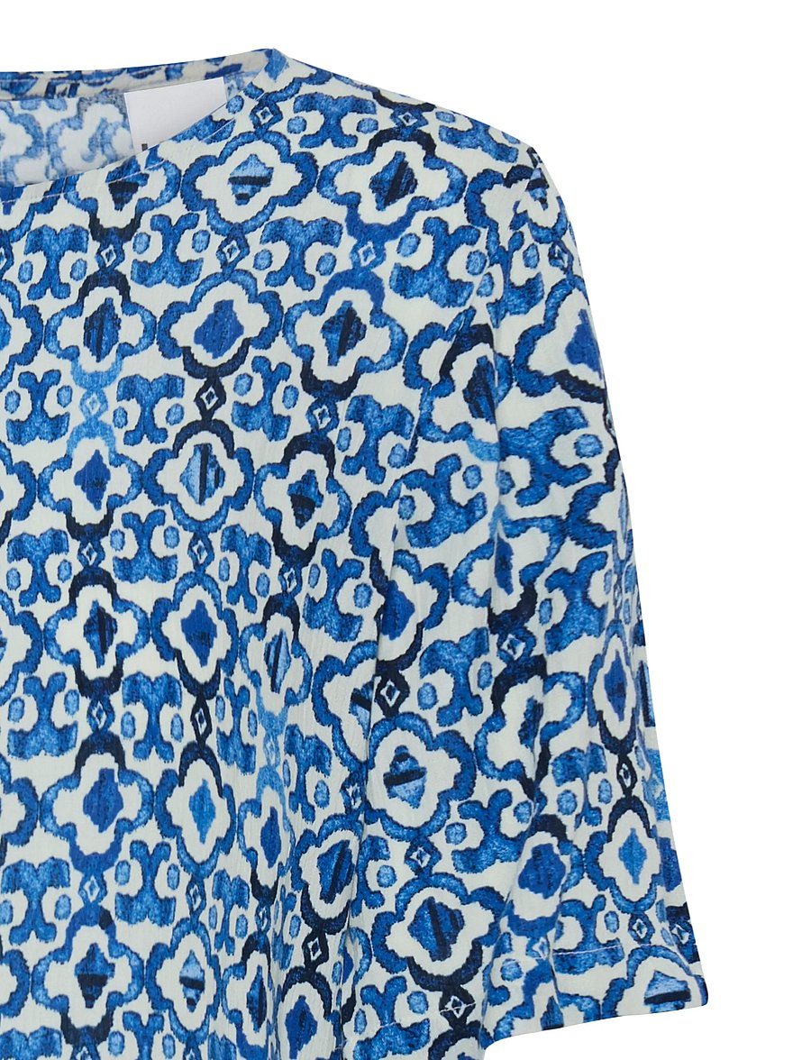 ICHI - IHMARRAKECH AOP SS17 - kurzärmelige blusen - sodalite blue ikat - 5