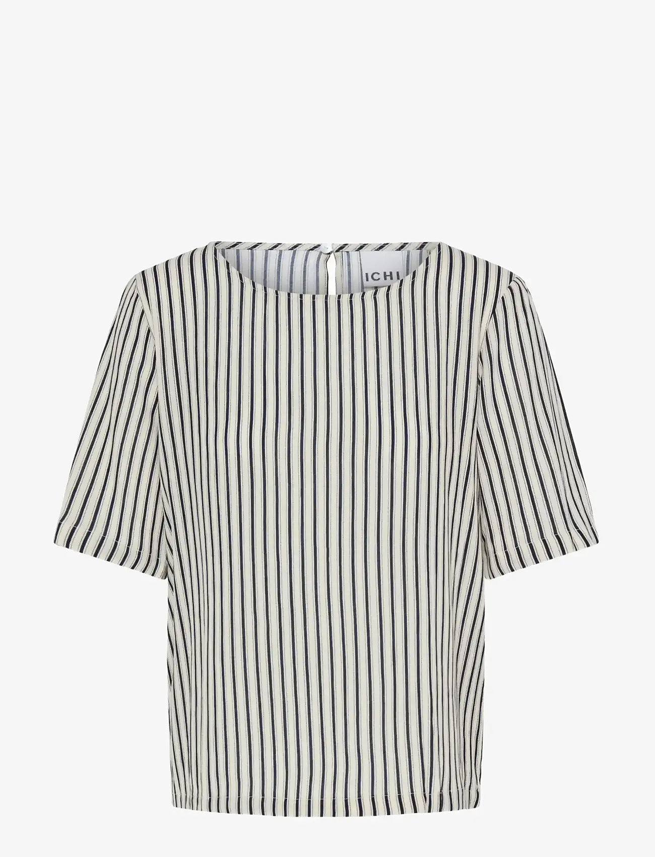 ICHI - IHMARRAKECH AOP SS17 - kortærmede bluser - total eclipse stripe - 1