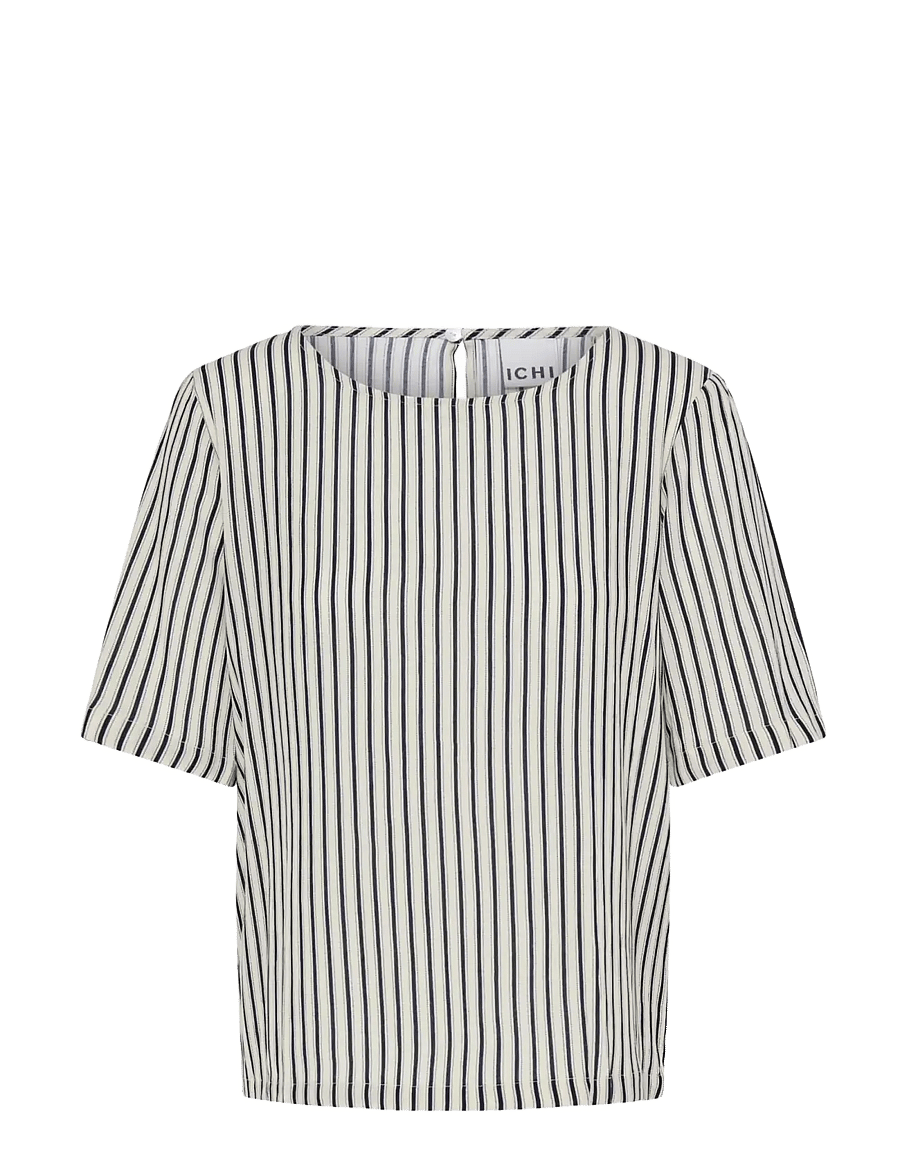 ICHI - IHMARRAKECH AOP SS17 - kurzärmelige blusen - total eclipse stripe - 1