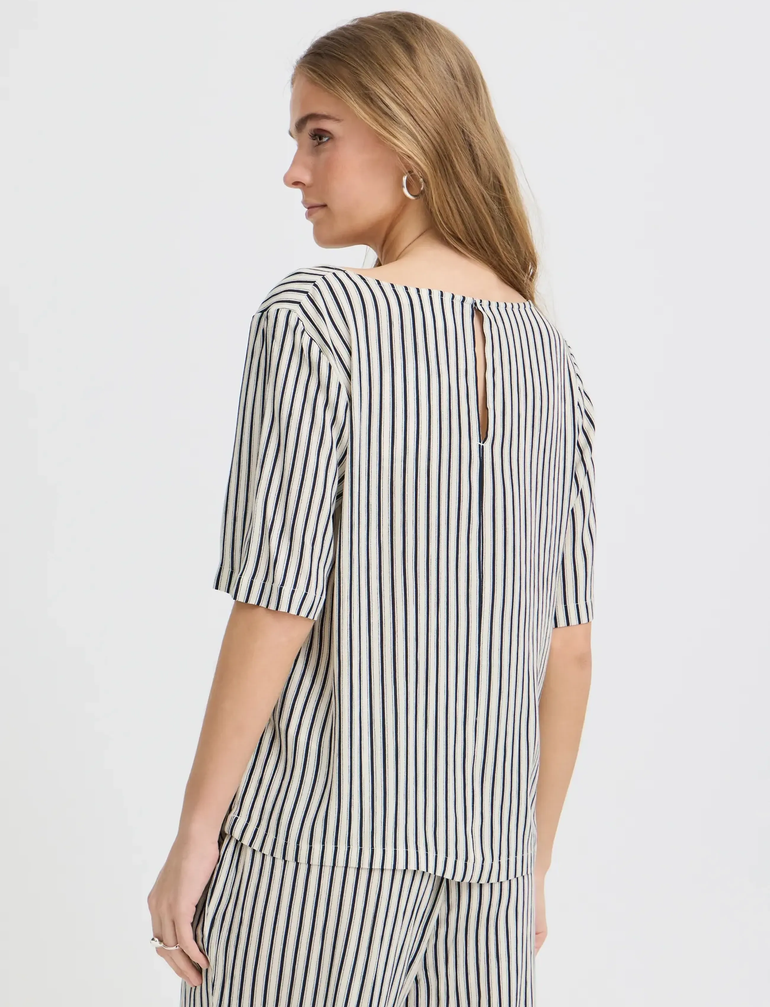 ICHI - IHMARRAKECH AOP SS17 - lühikeste varrukatega pluusid - total eclipse stripe - 3