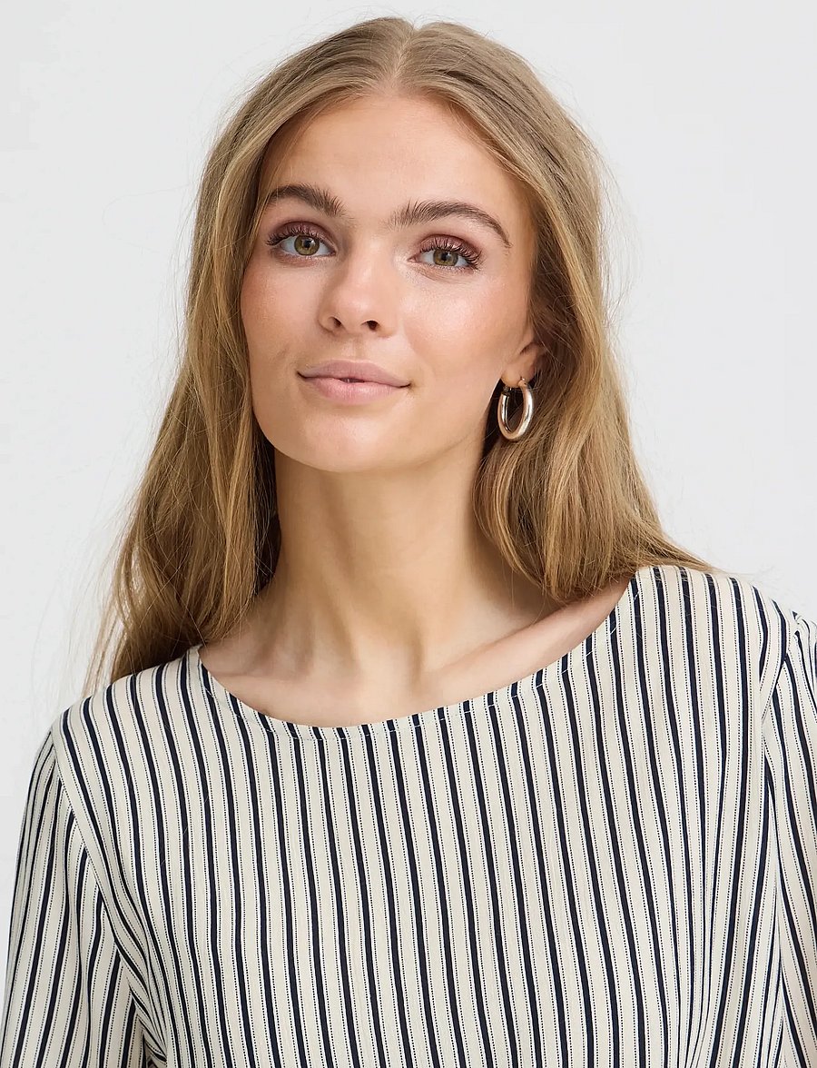 ICHI - IHMARRAKECH AOP SS17 - kurzärmelige blusen - total eclipse stripe - 4