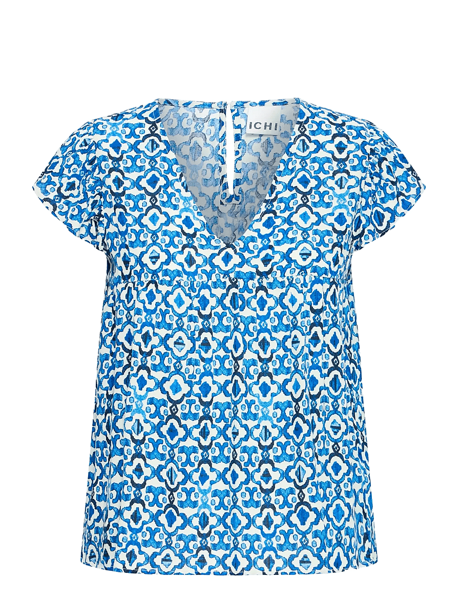ICHI - IHMARRAKECH AOP TO11 - kurzärmelige blusen - sodalite blue ikat - 1