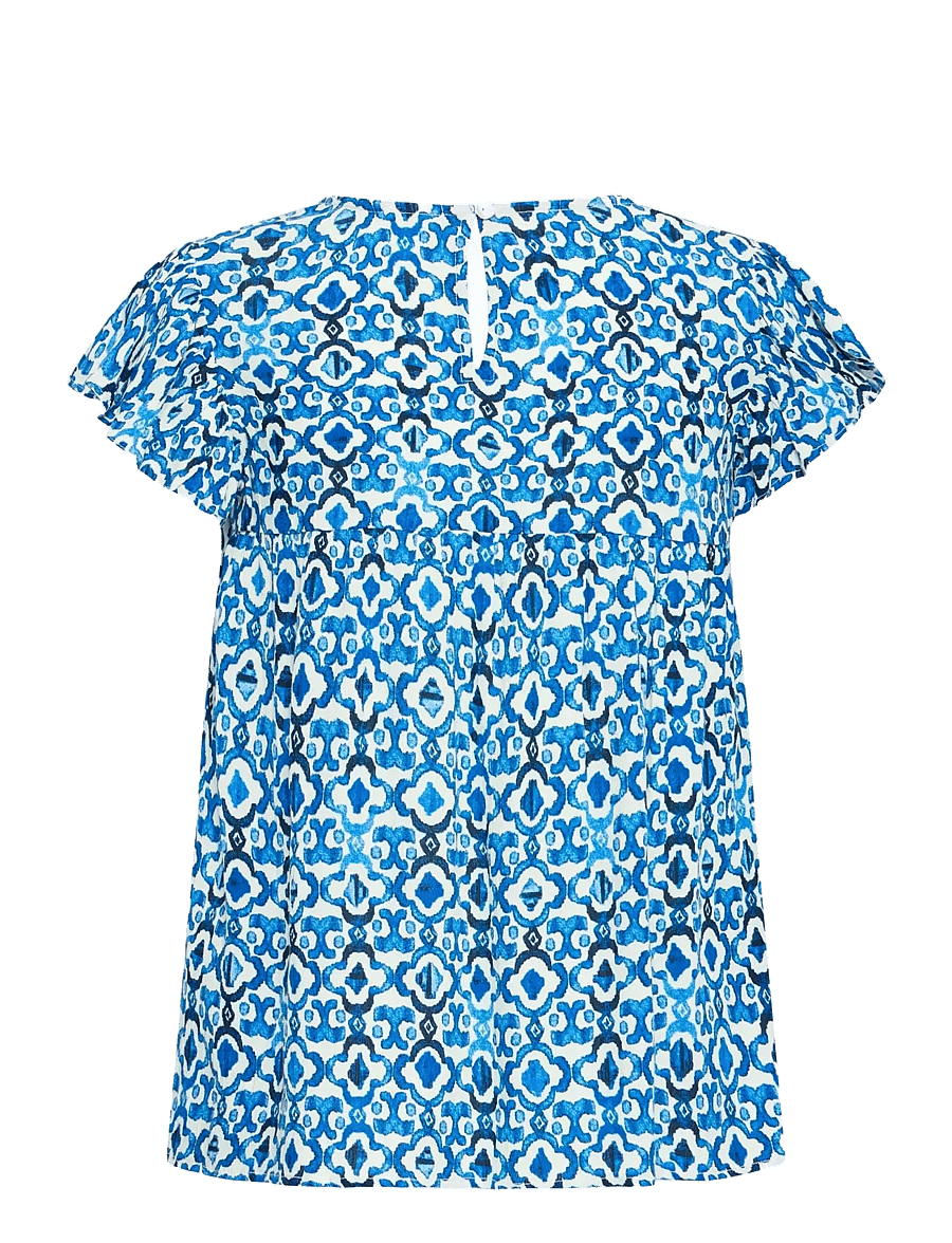 ICHI - IHMARRAKECH AOP TO11 - kurzärmelige blusen - sodalite blue ikat - 2