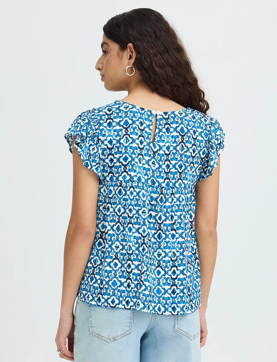 ICHI - IHMARRAKECH AOP TO11 - kurzärmelige blusen - sodalite blue ikat - 3