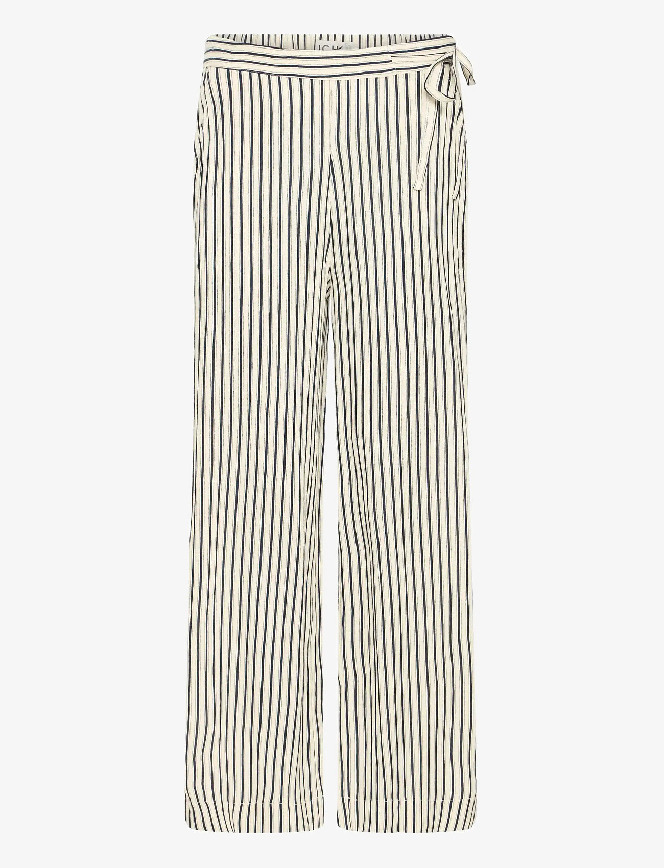 ICHI - IHMARRAKECH AOP PA3 - bukser med lige ben - total eclipse stripe - 0