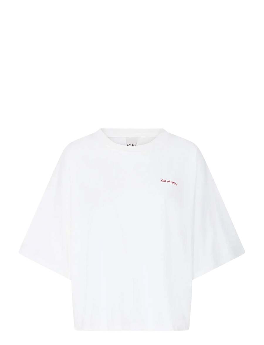 ICHI - IHNICA SS3 - t-shirts - cloud dancer / fiery red - 1