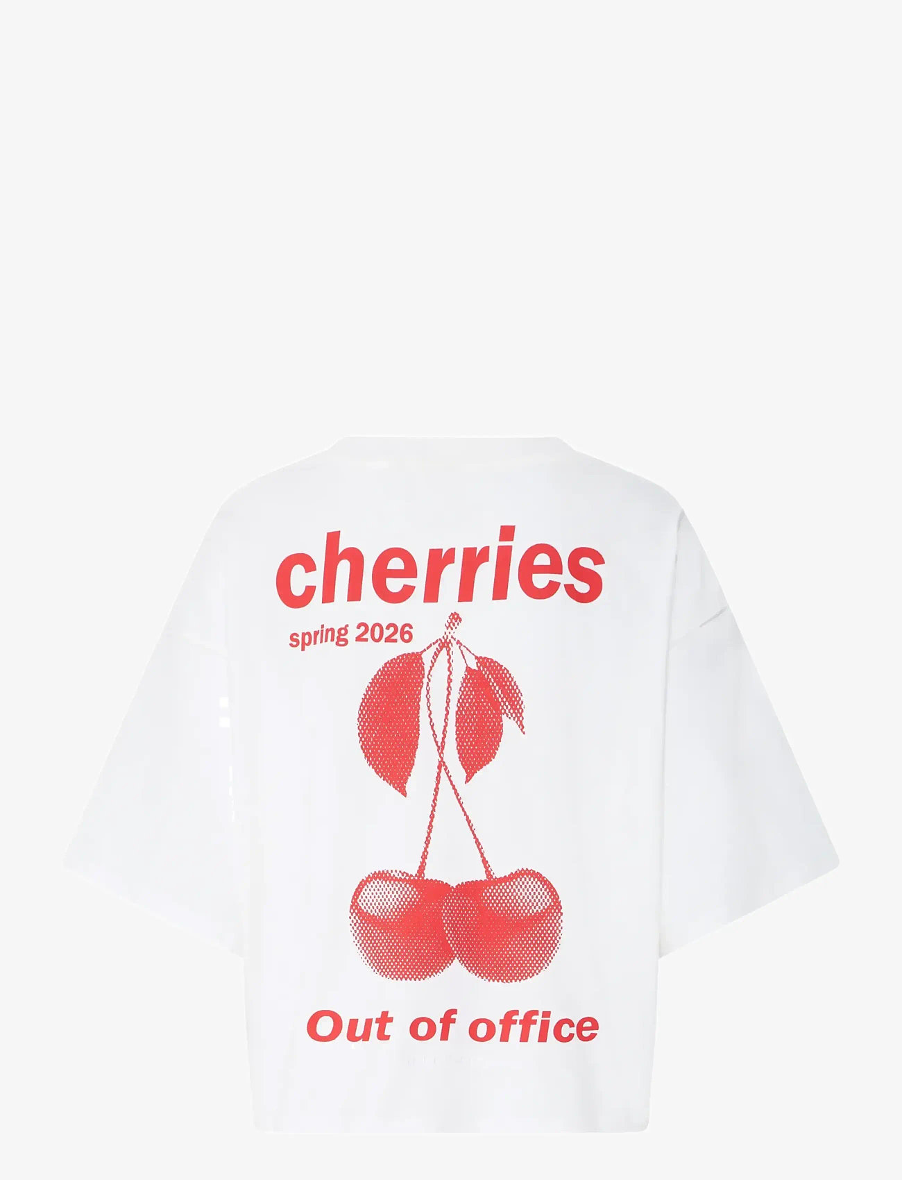 ICHI - IHNICA SS3 - t-shirts - cloud dancer / fiery red - 1