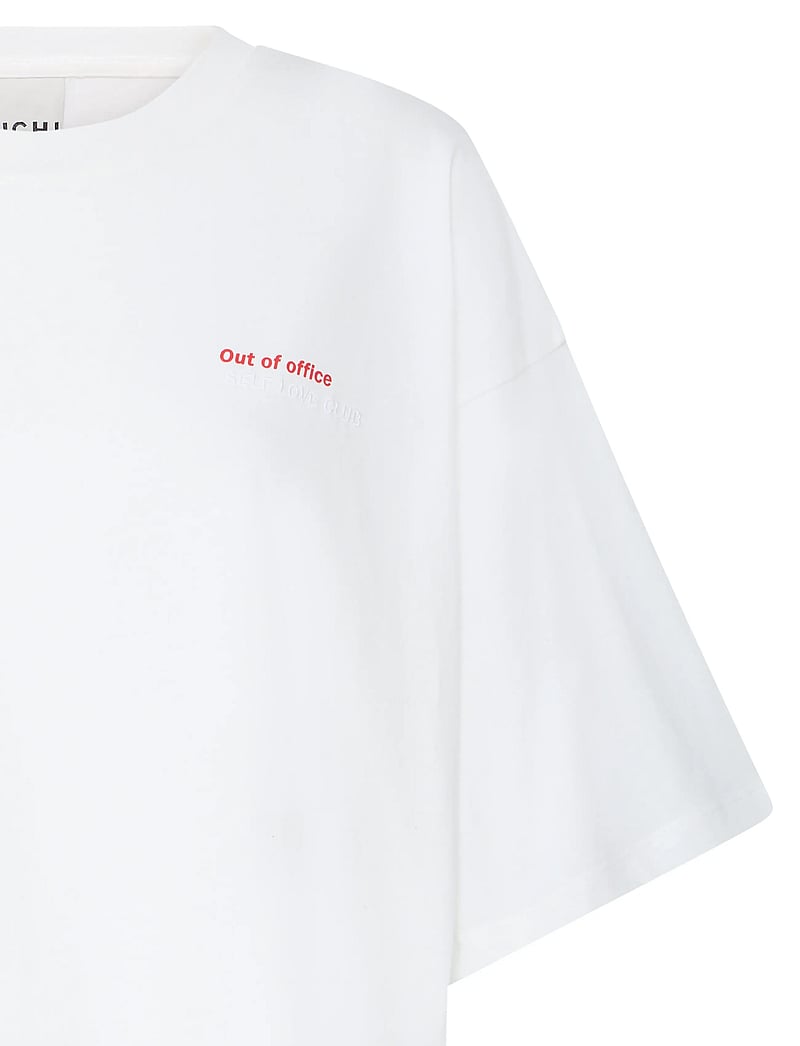 ICHI - IHNICA SS3 - t-shirts - cloud dancer / fiery red - 2