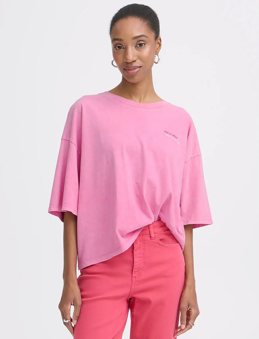 ICHI - IHNICA SS3 - t-shirts - wild orchid / fiery red - 5