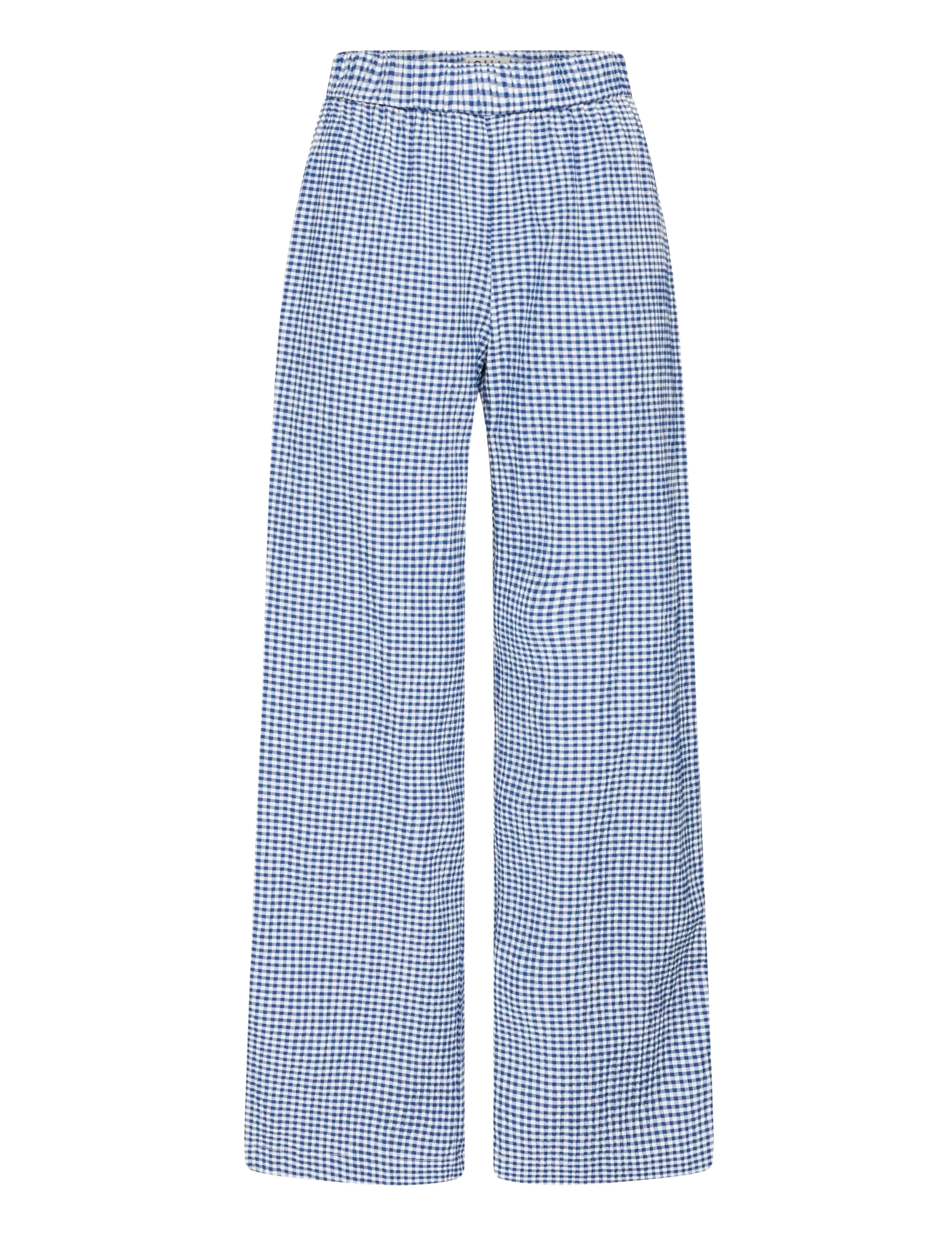 ICHI IHJILMA PA - Bukser - SODALITE BLUE/WHITE CHECK / blue