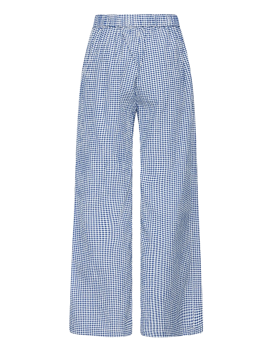 ICHI - IHJILMA PA - laia säärega püksid - sodalite blue/white check - 2