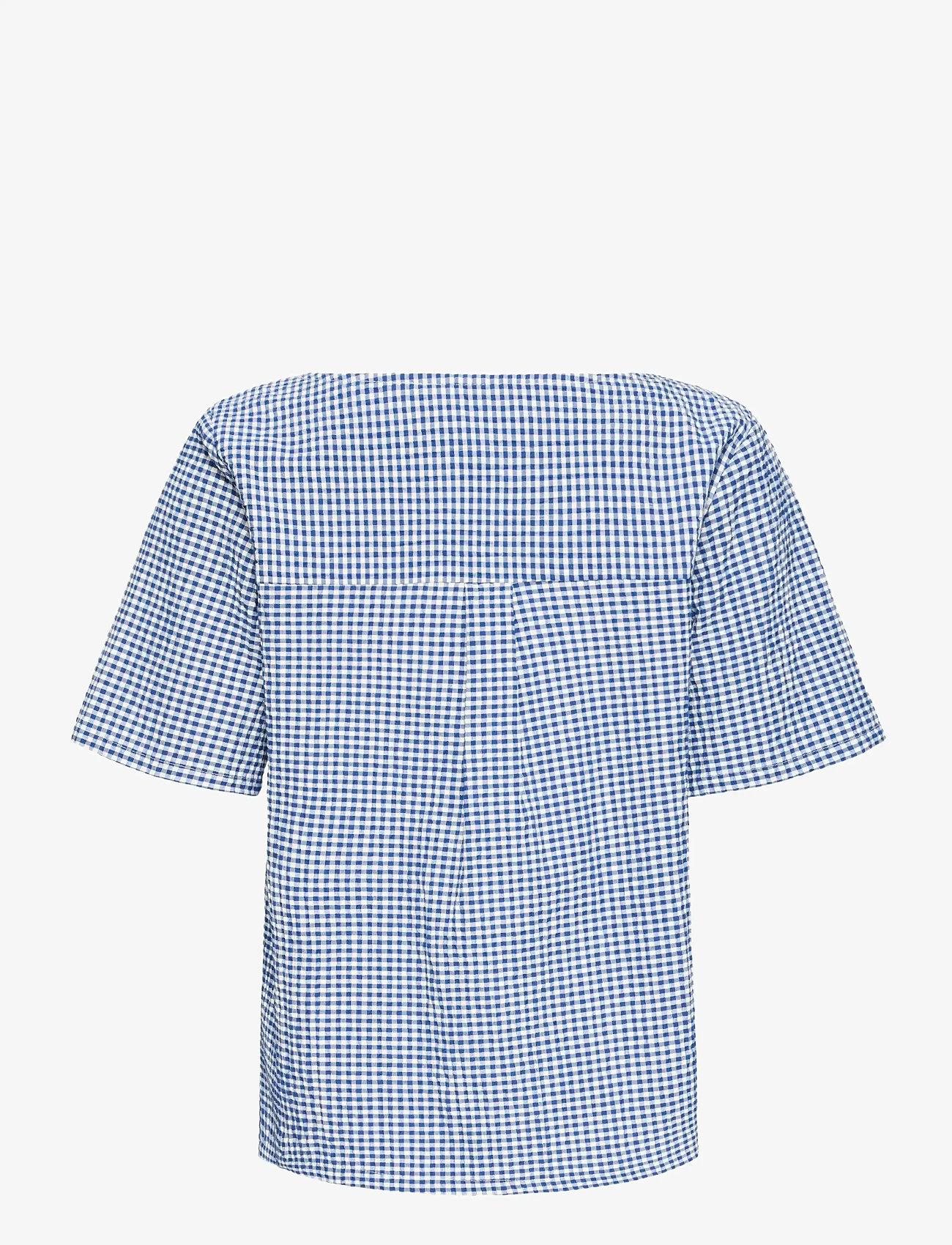 ICHI - IHJILMA SH - kurzämlige blusen - sodalite blue/white check - 2