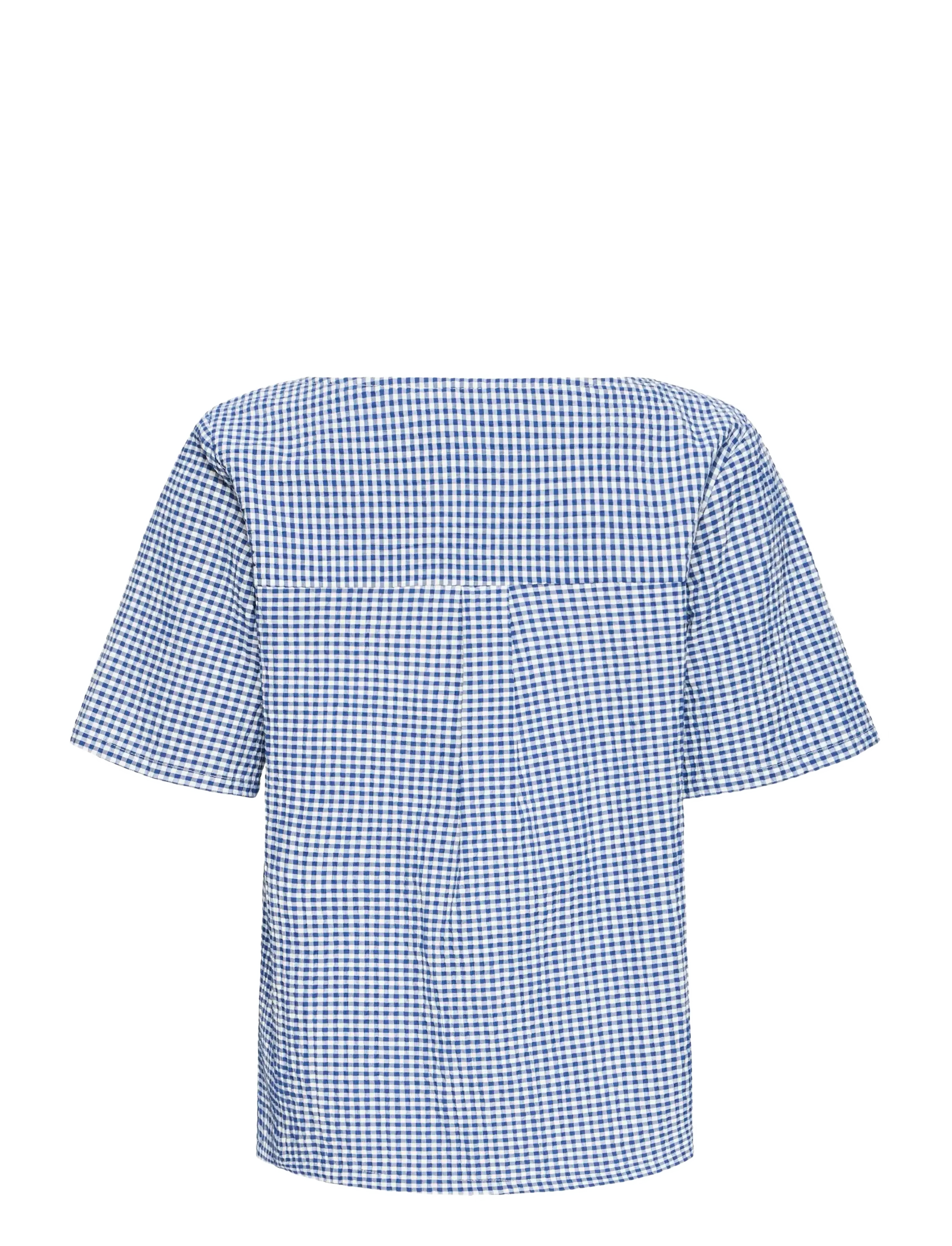 ICHI - IHJILMA SH - kortærmede bluser - sodalite blue/white check - 2