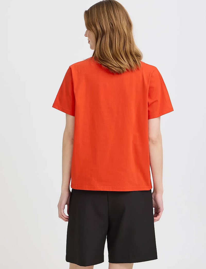 ICHI - IHLOMONI SS - t-shirts - fiery red/wild orchid - 3