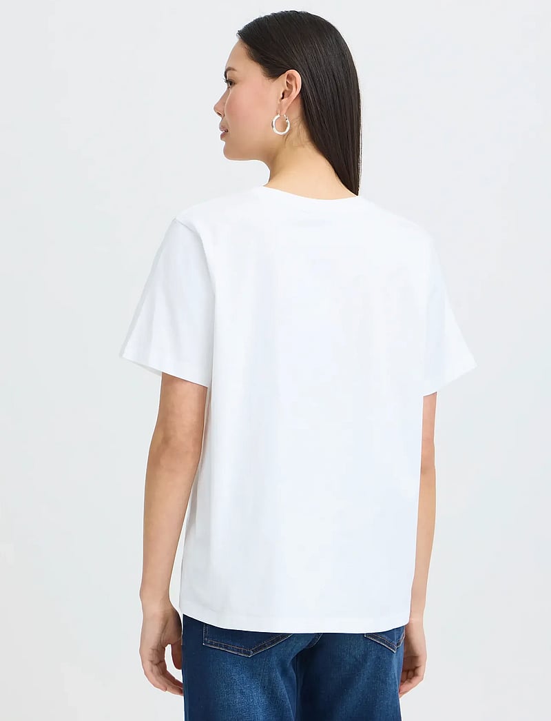 ICHI - IHLOMONI SS - t-shirts - white/sodalite blue - 3