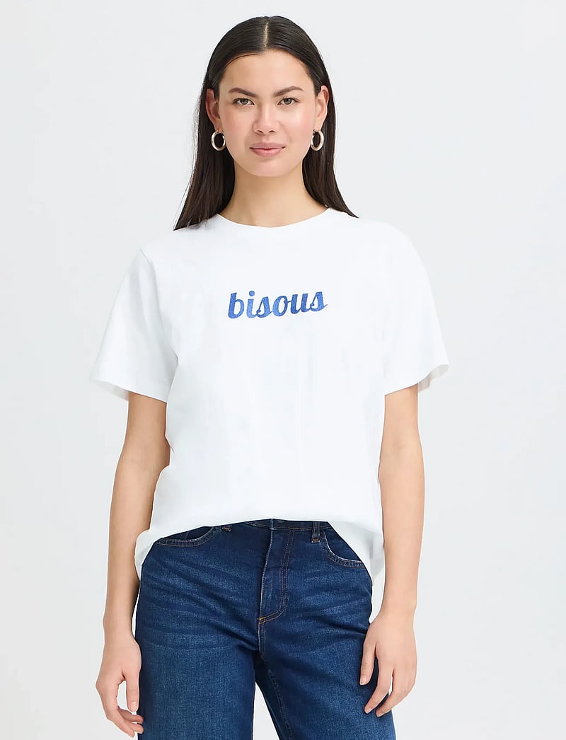 ICHI - IHLOMONI SS - t-shirts - white/sodalite blue - 5