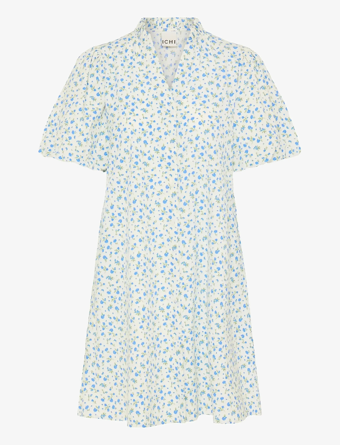 ICHI - IHQWIN DR4 - summer dresses - cloud dancer/blue flower - 1