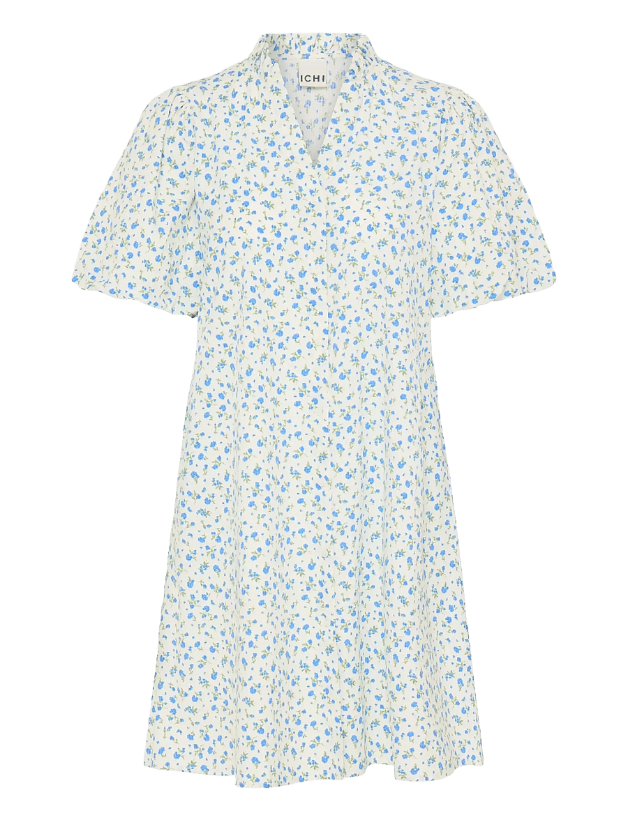 ICHI - IHQWIN DR4 - sommerkleider - cloud dancer/blue flower - 1