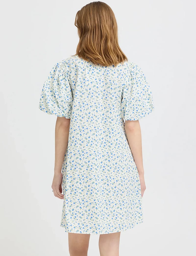 ICHI - IHQWIN DR4 - summer dresses - cloud dancer/blue flower - 4