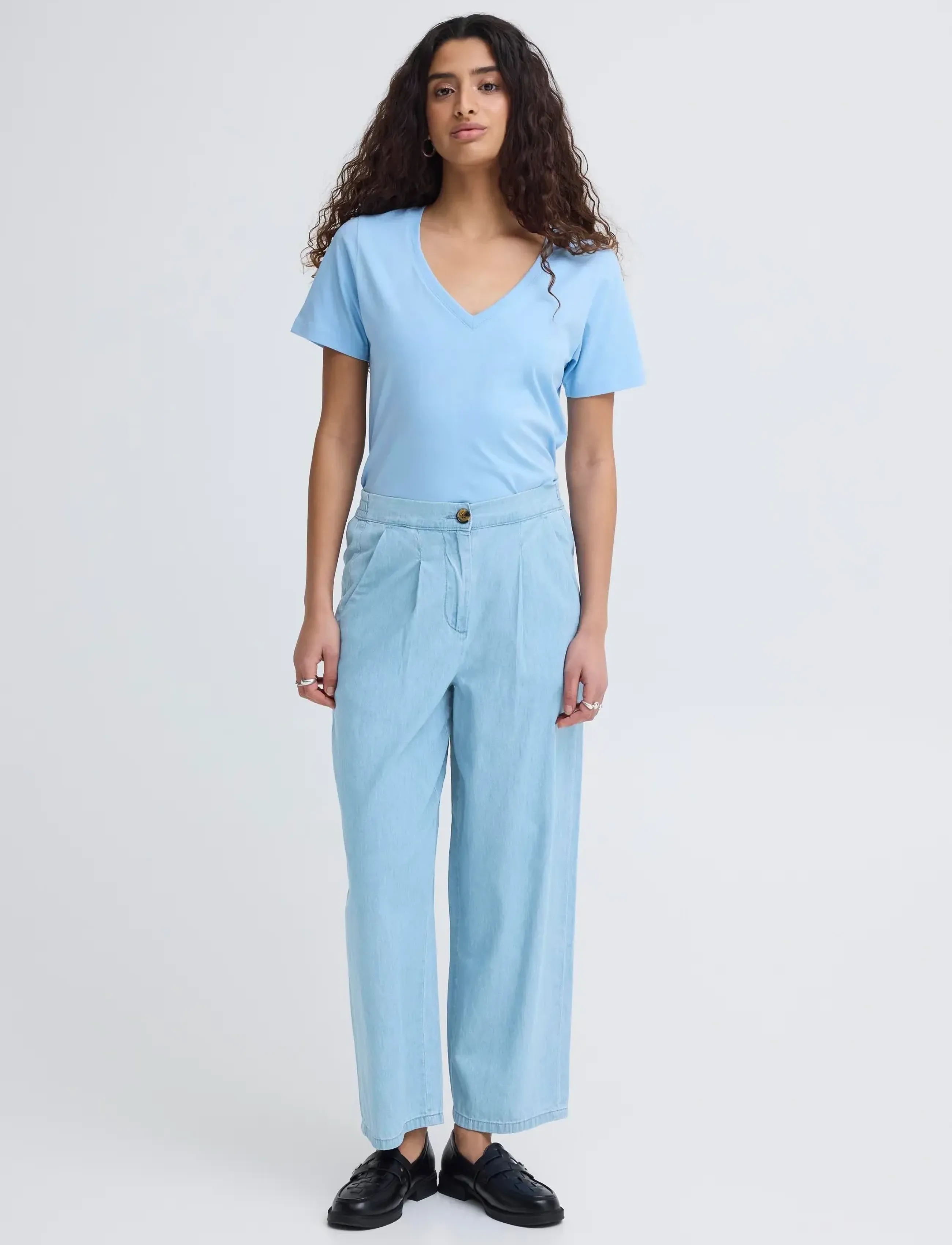 ICHI IHBARCY PA2 - Drabužiai - LIGHT BLUE / blue