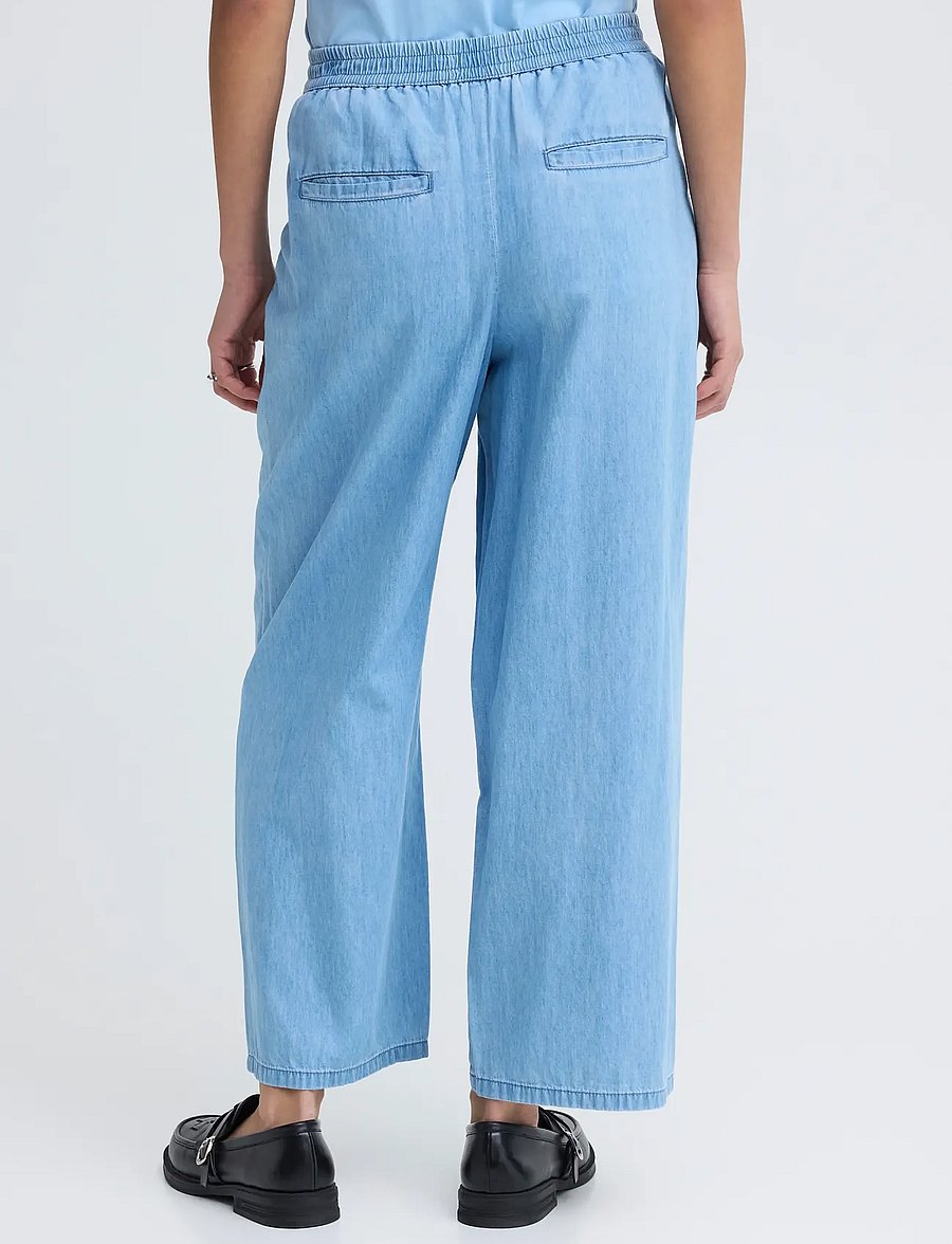 ICHI - IHBARCY PA2 - bukser med brede ben - light blue - 4