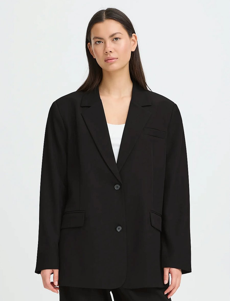 ICHI - IHFAVA OVERSIZE BL - einreihige blazer - black - 4