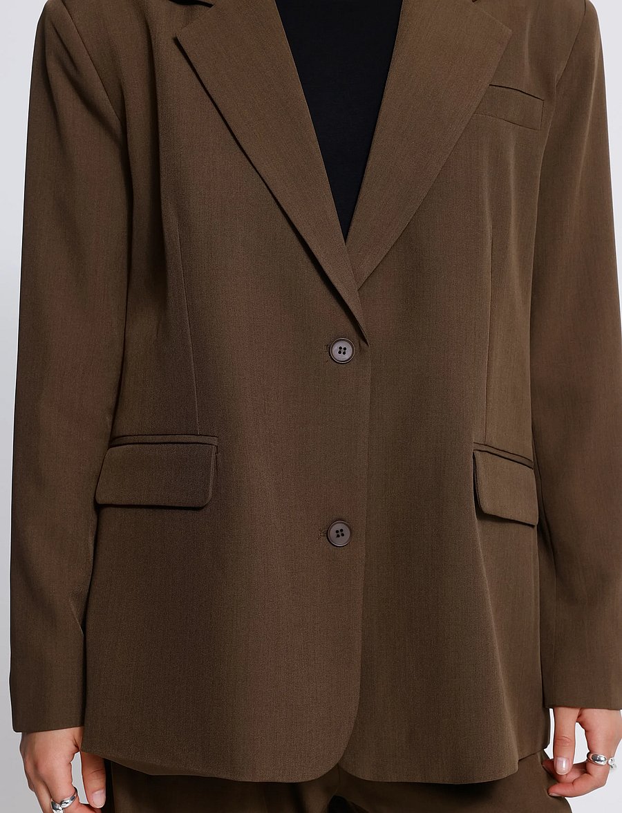 ICHI - IHFAVA OVERSIZE BL - einreihige blazer - slate black melange - 3