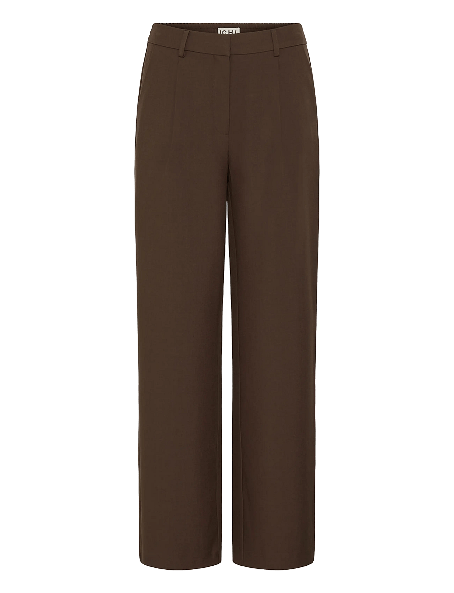 ICHI - IHFAVA WIDE PA - bukser med brede ben - slate black melange - 1
