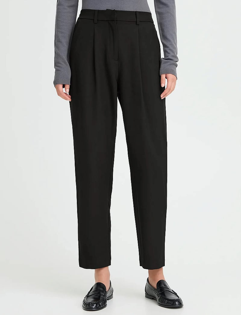 ICHI - IHFAVA ANCLE PA - tailored trousers - black - 4