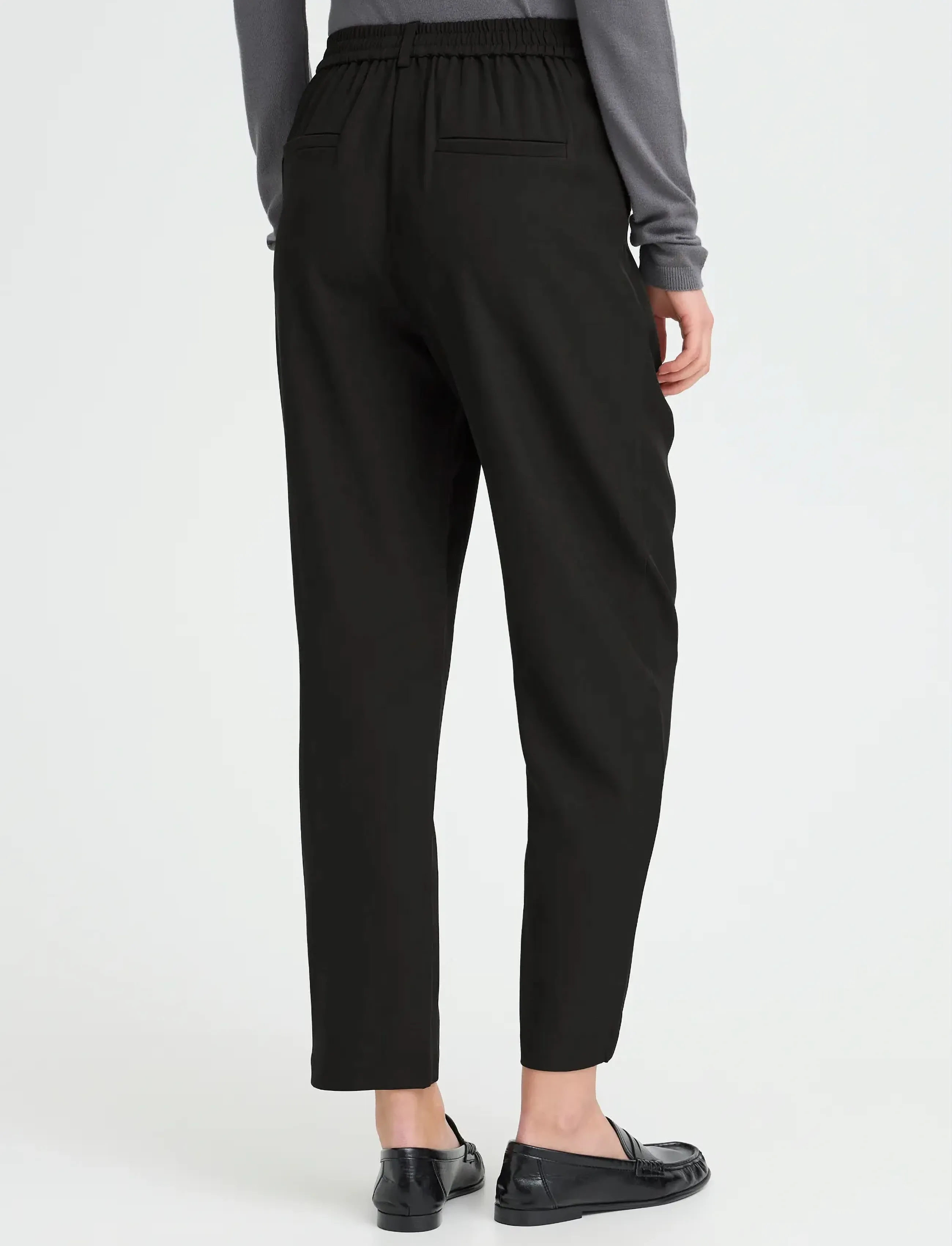 ICHI - IHFAVA ANCLE PA - suorat housut - black - 5