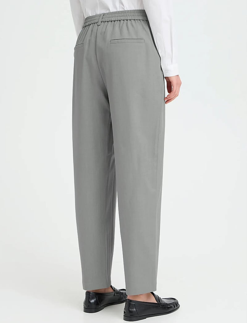ICHI - IHFAVA ANCLE PA - tailored trousers - grey melange - 5
