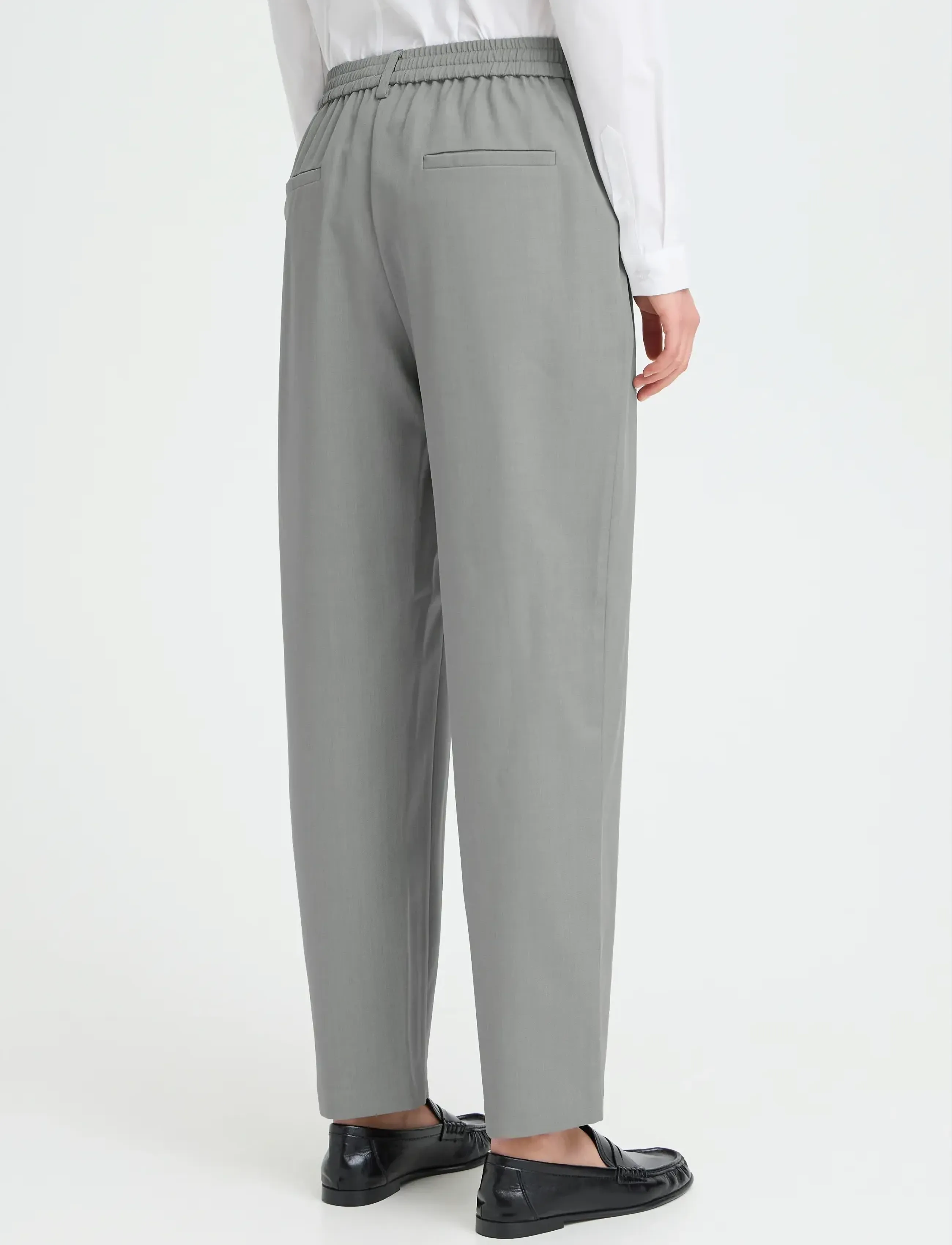 ICHI - IHFAVA ANCLE PA - kostymbyxor - grey melange - 5