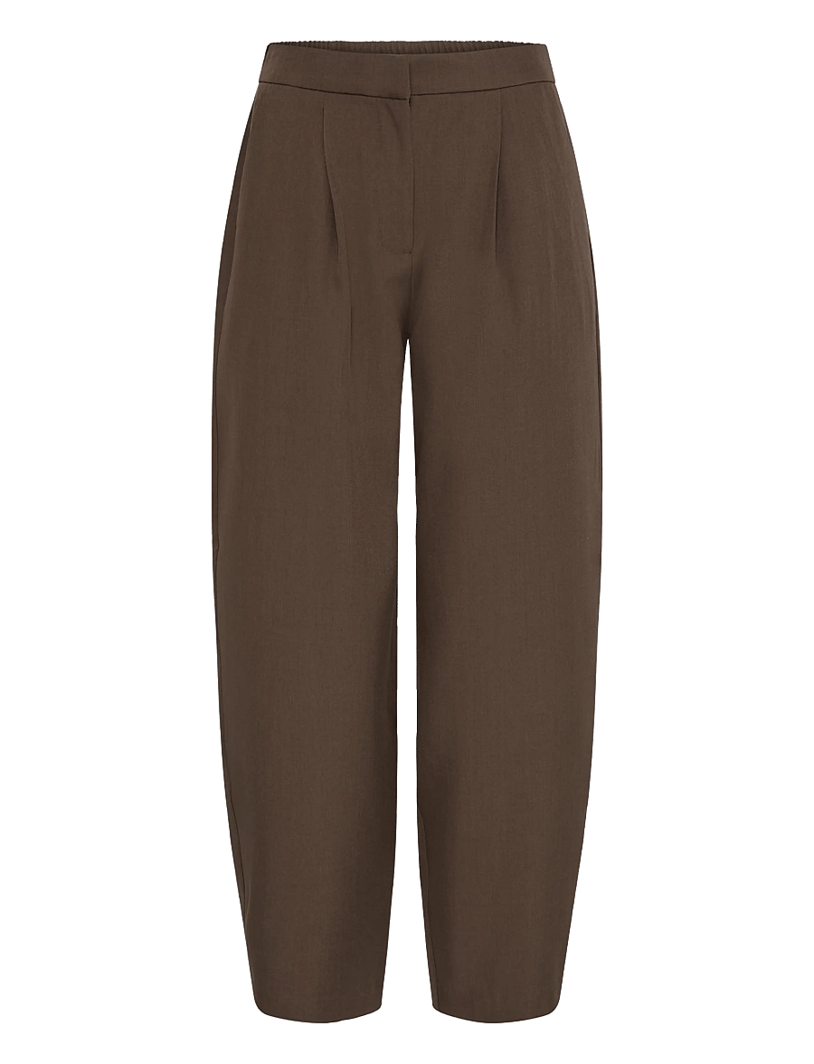 ICHI - IHFAVA BARREL PA - barrel trousers - slate black melange - 1