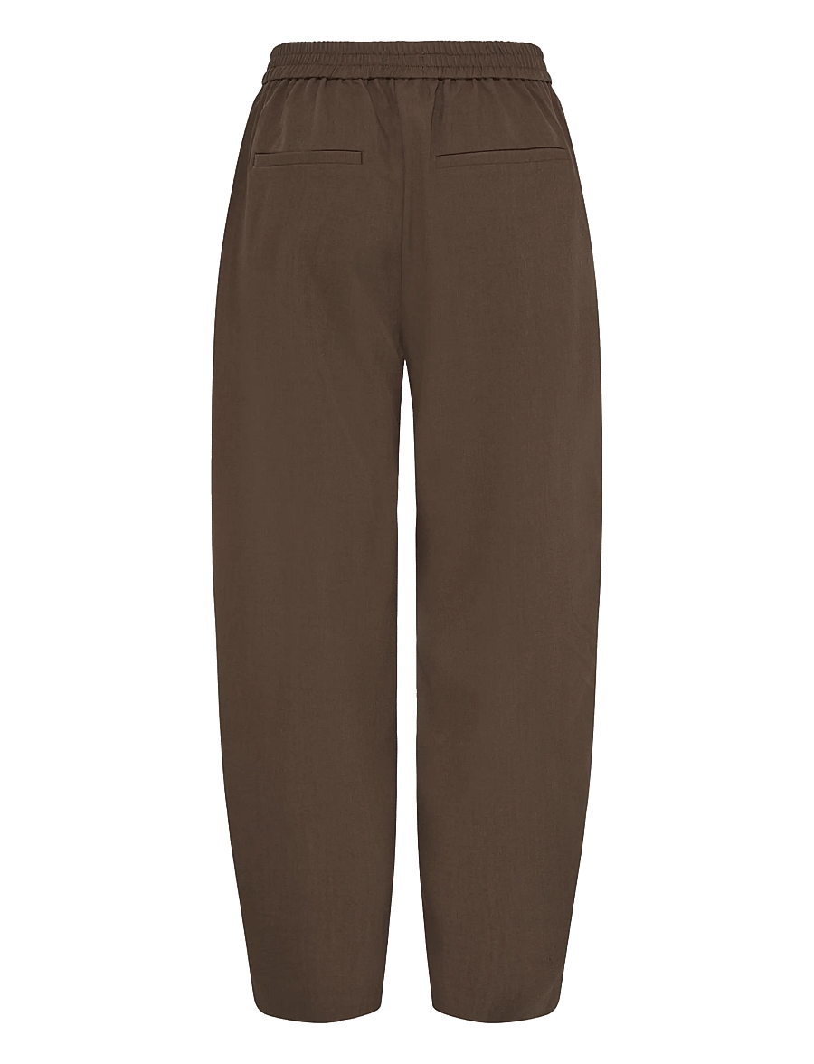 ICHI - IHFAVA BARREL PA - barrel trousers - slate black melange - 2