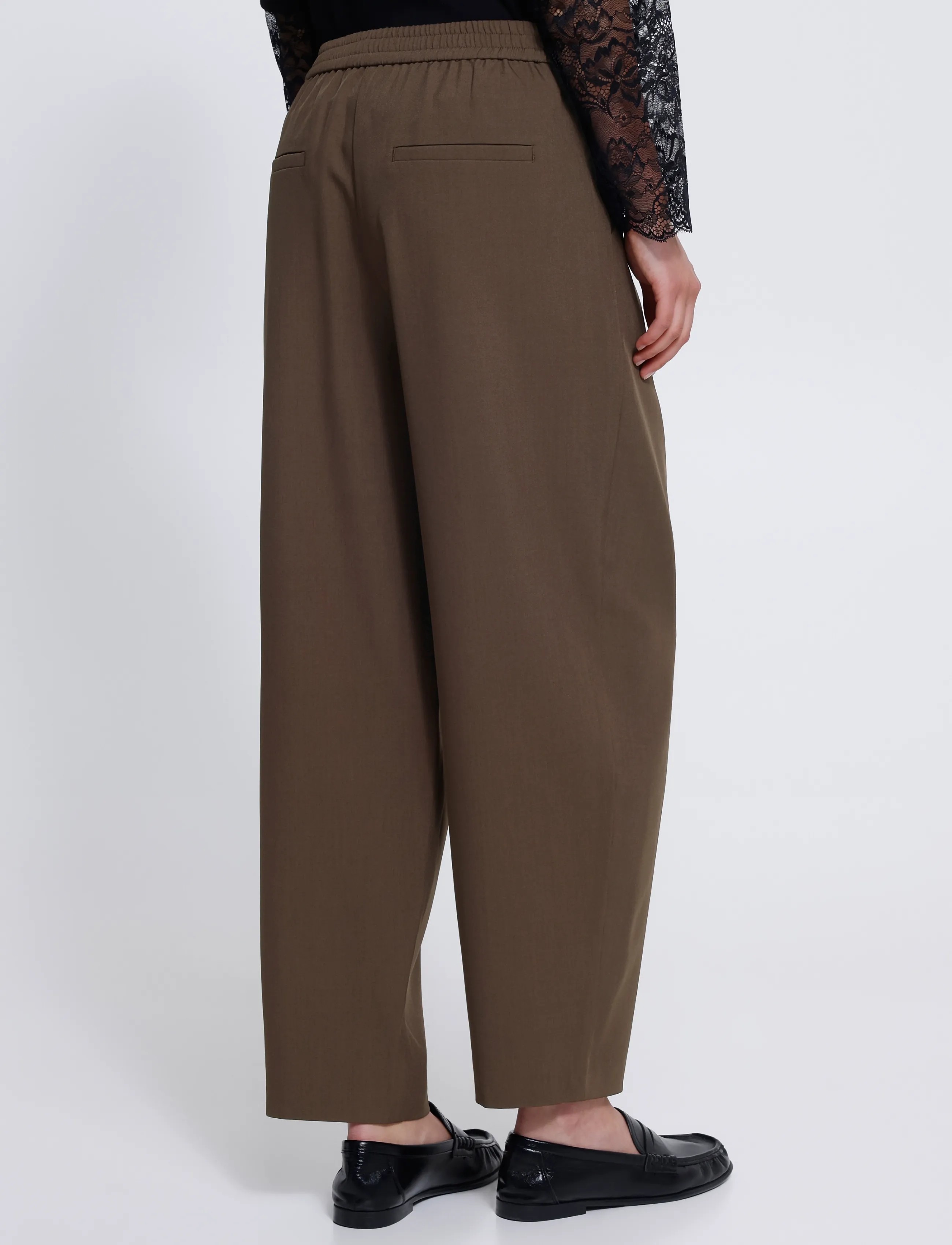 ICHI - IHFAVA BARREL PA - hosen mit geradem bein - slate black melange - 3