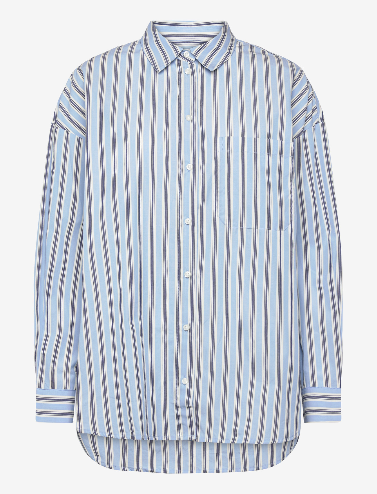 ICHI - IHFLUCA SH2 - langærmede skjorter - blue stripe - 0